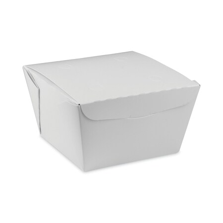 Pactiv EarthChoice OneBox Paper Box, 37 oz, 4.5 x 4.5 x 2.5, White, PK312 PK NOB01W